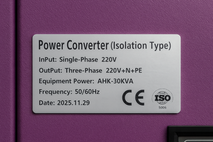 30 kVA Single-Phase to Three-Phase Power Converter