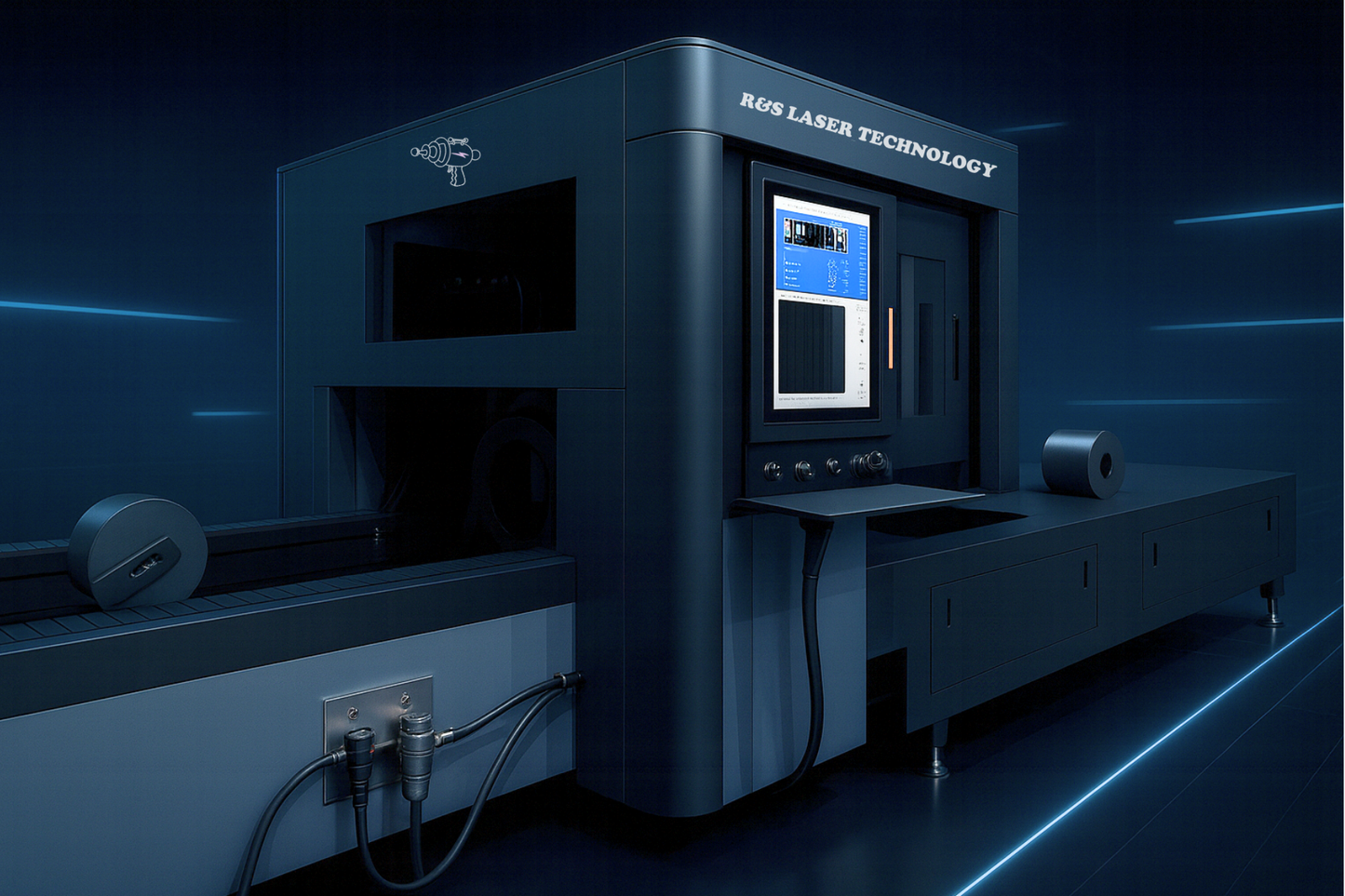 20FT PRO BEVEL TUBE CUTTER – 6000W | MAX Laser Source | Bevel-Capable RayTools Head