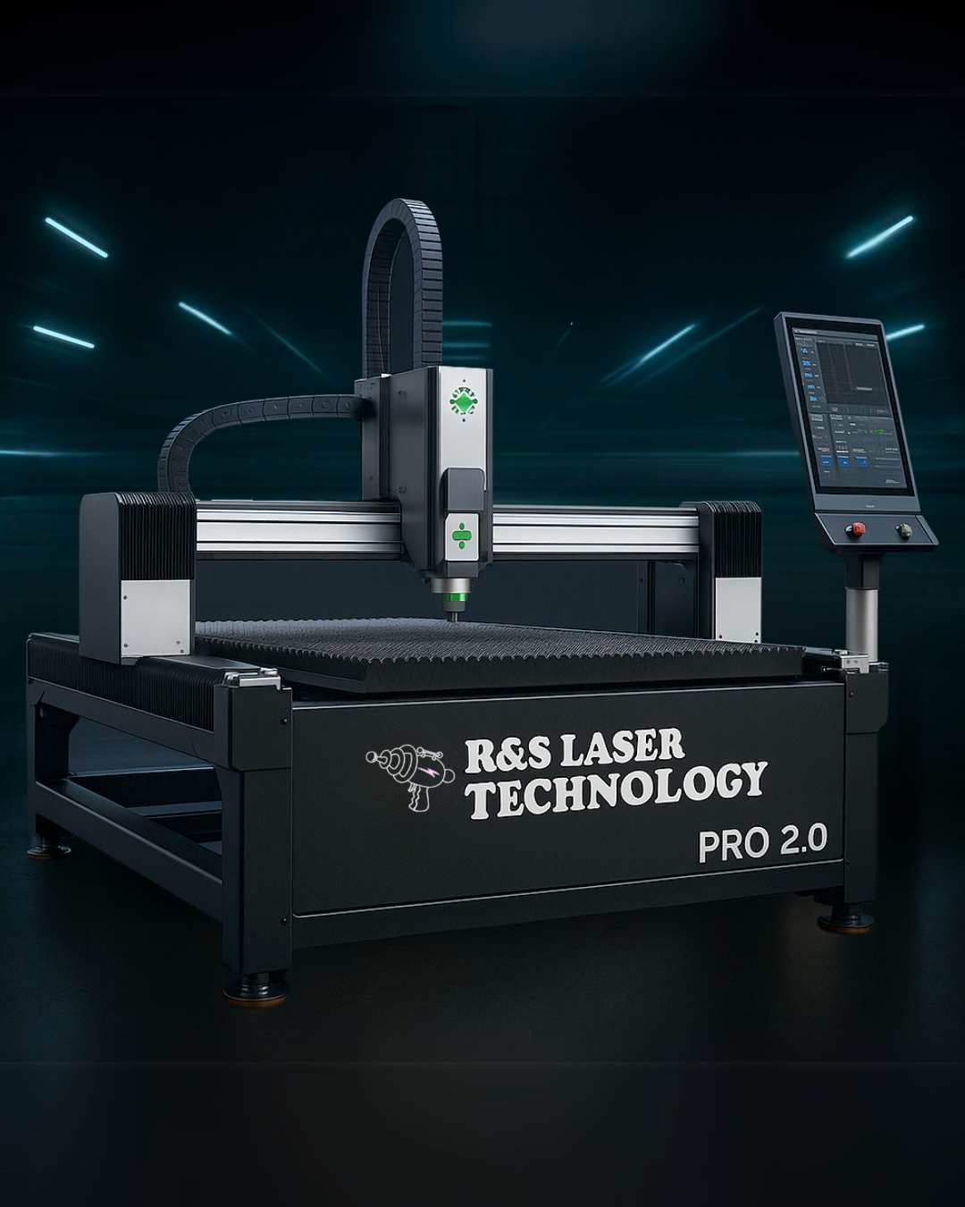 Laser Riser Table 2000W Single Phase Fiber Laser Table – 4x4 Pro 2.0 – R&S LASER TECHNOLOGY